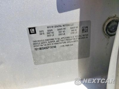 Zdjęcie 12 z 12 samochodu: 2016 CHEVROLET MALIBU LIMITED LS VIN:1G11B5SA0GF130748 - miniatura