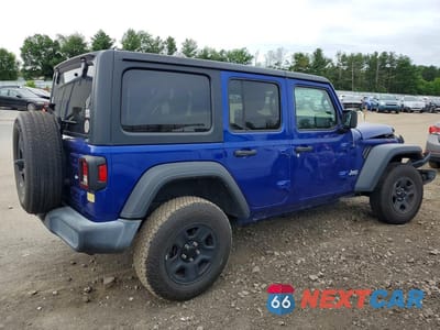Trzecie zdjęcie samochodu z tyłu: 2019 JEEP WRANGLER UNLIMITED SPORT VIN:1C4HJXDG2KW559808 - miniatura