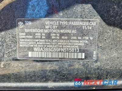 Zdjęcie 12 z 12 samochodu: 2015 BMW 328 XI SULEV VIN:WBA3B5G59FNS15813 - miniatura