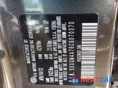 Zdjęcie 13 z 13 samochodu: 2012 KIA OPTIMA LX VIN:5XXGM4A76CG070370 - miniatura