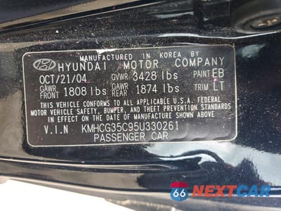 Zdjęcie 12 z 12 samochodu: 2005 HYUNDAI ACCENT GS VIN:KMHCG35C95U330261 - miniatura