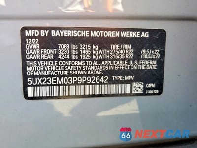 Zdjęcie 14 z 14 samochodu: 2023 BMW X7 XDRIVE40I VIN:5UX23EM03P9P92642 - miniatura