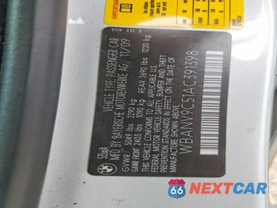 Zdjęcie 12 z 12 samochodu: 2010 BMW 535 XI VIN:WBANV9C51AC391398 - miniatura