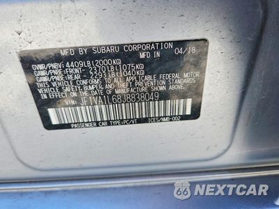 Zdjęcie 12 z 12 samochodu: 2018 SUBARU WRX LIMITED VIN:JF1VA1L68J8838049 - miniatura