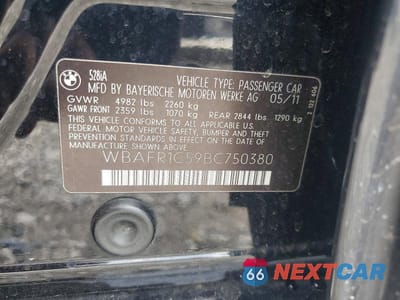 Zdjęcie 12 z 12 samochodu: 2011 BMW 528 I VIN:WBAFR1C59BC750380 - miniatura