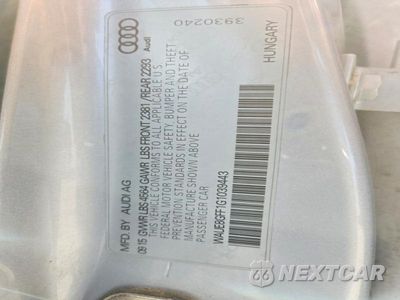 Zdjęcie 12 z 12 samochodu: 2016 AUDI A3 PREMIUM PLUS VIN:WAUE8GFF1G1039443 - miniatura