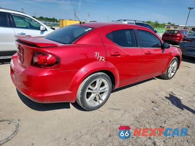 Trzecie zdjęcie samochodu z tyłu: 2012 DODGE AVENGER SE VIN:1C3CDZAG0CN314504 - miniatura