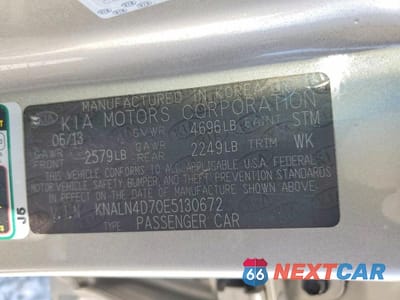 Zdjęcie 12 z 12 samochodu: 2014 KIA CADENZA PREMIUM VIN:KNALN4D70E5130672 - miniatura