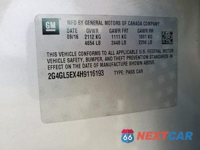 Zdjęcie 12 z 12 samochodu: 2017 BUICK REGAL SPORT TOURING VIN:2G4GL5EX4H9116193 - miniatura