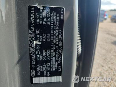 Zdjęcie 13 z 13 samochodu: 2024 HYUNDAI SANTA FE CALLIGRAPHY VIN:5NMP54GL4RH039758 - miniatura