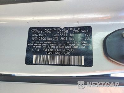 Zdjęcie 13 z 13 samochodu: 2017 GENESIS G80 3.8 VIN:KMHGN4JE6HU202598 - miniatura