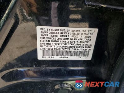 Zdjęcie 12 z 12 samochodu: 2013 ACURA ILX 20 PREMIUM VIN:19VDE1F55DE007575 - miniatura