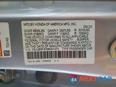 Zdjęcie 12 z 12 samochodu: 2021 ACURA TLX TECHNOLOGY VIN:19UUB5F47MA001375 - miniatura