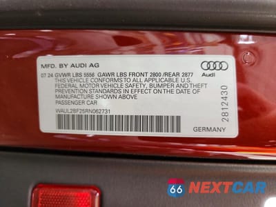 Zdjęcie 12 z 12 samochodu: 2024 AUDI A6 PREMIUM PLUS VIN:WAUL2BF25RN062731 - miniatura