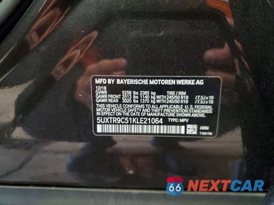 Zdjęcie 13 z 13 samochodu: 2019 BMW X3 XDRIVE30I VIN:5UXTR9C51KLE21064 - miniatura
