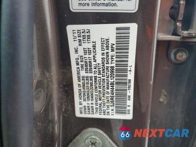 Zdjęcie 13 z 13 samochodu: 2011 HONDA CR-V SE VIN:5J6RE4H44BL120998 - miniatura