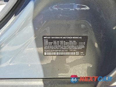 Zdjęcie 13 z 13 samochodu: 2023 BMW X3 XDRIVE30I VIN:5UX53DP09P9R38741 - miniatura