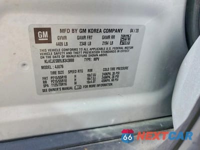Zdjęcie 13 z 13 samochodu: 2020 BUICK ENCORE PREFERRED VIN:KL4CJESB8LB343888 - miniatura