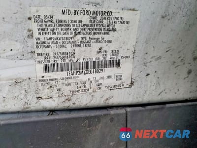 Zdjęcie 12 z 12 samochodu: 2014 FORD TAURUS POLICE INTERCEPTOR VIN:1FAHP2MKXEG180291 - miniatura