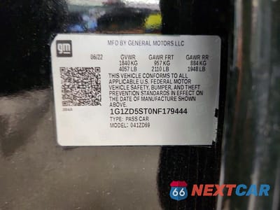 Zdjęcie 12 z 12 samochodu: 2022 CHEVROLET MALIBU LT VIN:1G1ZD5ST0NF179444 - miniatura