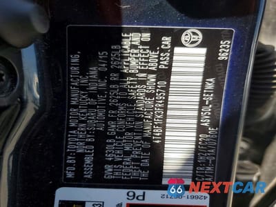 Zdjęcie 13 z 13 samochodu: 2015 TOYOTA CAMRY LE VIN:4T4BF1FK3FR495710 - miniatura