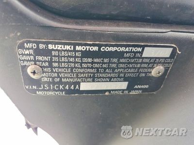 Zdjęcie 9 z 9 samochodu: 2008 SUZUKI AN400 VIN:JS1CK44A582101871 - miniatura