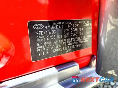 Zdjęcie 13 z 13 samochodu: 2003 HYUNDAI SANTA FE VIN:KM8SC13E33U472666 - miniatura