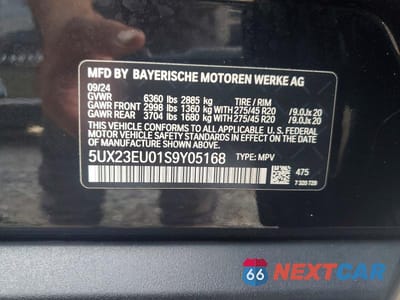 Zdjęcie 13 z 13 samochodu: 2025 BMW X5 XDRIVE40I VIN:5UX23EU01S9Y05168 - miniatura