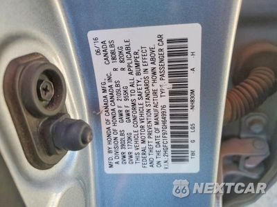 Zdjęcie 12 z 12 samochodu: 2016 HONDA CIVIC TOURING VIN:2HGFC1F97GH649976 - miniatura