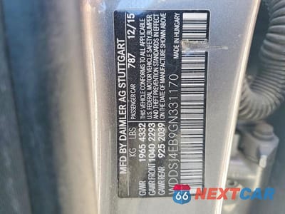 Zdjęcie 12 z 12 samochodu: 2016 MERCEDES-BENZ CLA 250 VIN:WDDSJ4EB9GN331170 - miniatura