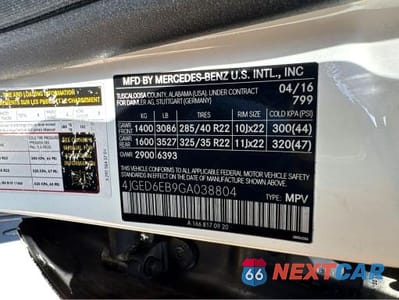 Zdjęcie 10 z 12 samochodu: 2016 MERCEDES-BENZ GLE COUPE 450 4MATIC VIN:4JGED6EB9GA038804 - miniatura