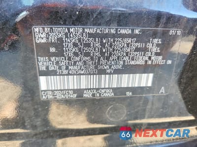 Zdjęcie 13 z 13 samochodu: 2010 TOYOTA RAV4 BASE VIN:2T3BF4DV3AW037013 - miniatura