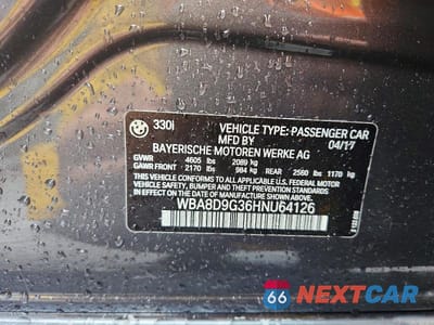 Zdjęcie 13 z 13 samochodu: 2017 BMW 330 XI VIN:WBA8D9G36HNU64126 - miniatura