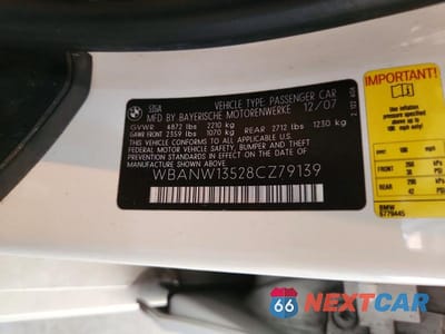 Zdjęcie 12 z 12 samochodu: 2008 BMW 535 I VIN:WBANW13528CZ79139 - miniatura