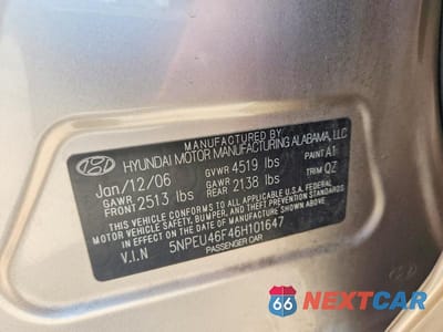Zdjęcie 12 z 12 samochodu: 2006 HYUNDAI SONATA GLS V6 VIN:5NPEU46F46H101647 - miniatura
