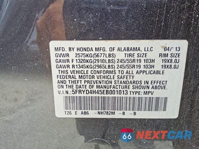 Zdjęcie 13 z 13 samochodu: 2014 ACURA MDX TECHNOLOGY VIN:5FRYD4H45EB001013 - miniatura