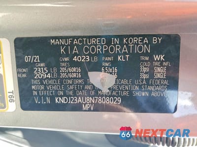 Zdjęcie 14 z 14 samochodu: 2022 KIA SOUL LX VIN:KNDJ23AU8N7808029 - miniatura