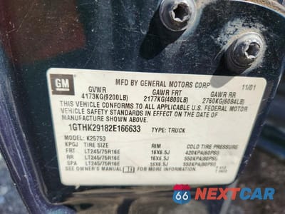 Zdjęcie 12 z 12 samochodu: 2002 GMC SIERRA K2500 HEAVY DUTY VIN:1GTHK29182E166633 - miniatura