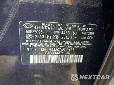 Zdjęcie 12 z 12 samochodu: 2026 HYUNDAI SONATA SEL SPORT VIN:KMHL64JA0TA533437 - miniatura