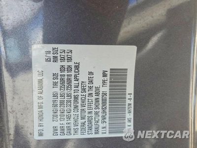 Zdjęcie 14 z 14 samochodu: 2019 HONDA ODYSSEY TOURING VIN:5FNRL6H82KB007581 - miniatura