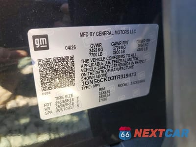 Zdjęcie 13 z 13 samochodu: 2026 CHEVROLET SUBURBAN K1500 LT VIN:1GNS6CKD3TR319473 - miniatura