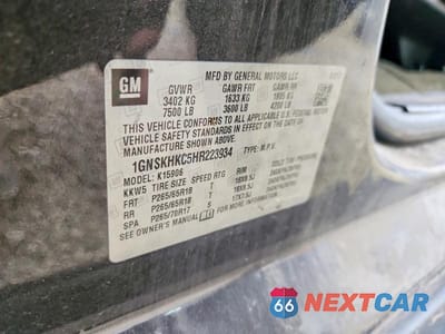 Zdjęcie 13 z 13 samochodu: 2017 CHEVROLET SUBURBAN K1500 LT VIN:1GNSKHKC5HR223934 - miniatura