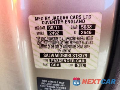 Zdjęcie 12 z 12 samochodu: 2011 JAGUAR XF PREMIUM VIN:SAJWA0GB8BLS18379 - miniatura