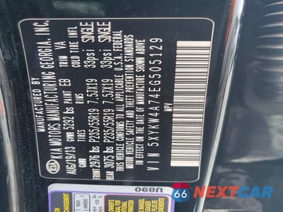 Zdjęcie 13 z 13 samochodu: 2014 KIA SORENTO SX LIMITED VIN:5XYKW4A74EG505129 - miniatura