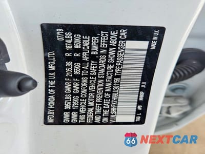 Zdjęcie 12 z 12 samochodu: 2020 HONDA CIVIC SPORT TOURING VIN:SHHFK7H99LU201156 - miniatura