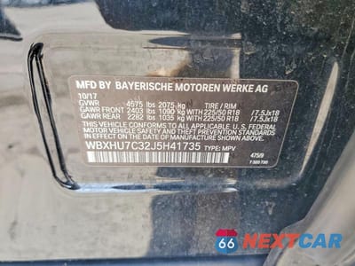 Zdjęcie 12 z 12 samochodu: 2018 BMW X1 SDRIVE28I VIN:WBXHU7C32J5H41735 - miniatura
