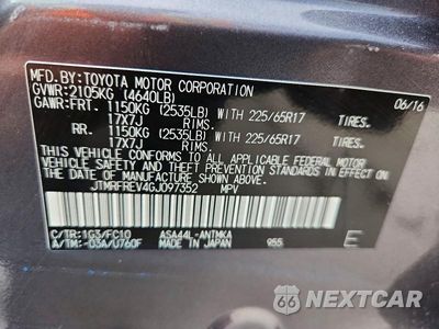 Zdjęcie 14 z 14 samochodu: 2016 TOYOTA RAV4 XLE VIN:JTMRFREV4GJ097352 - miniatura