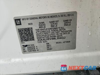 Zdjęcie 13 z 13 samochodu: 2021 GMC TERRAIN SLT VIN:3GKALVEV4ML304412 - miniatura