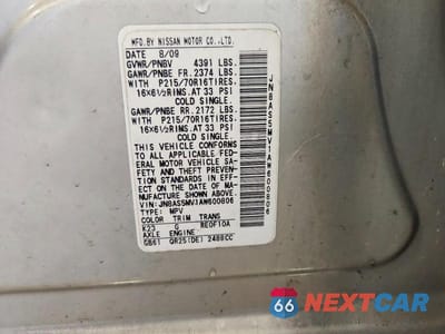 Zdjęcie 14 z 14 samochodu: 2010 NISSAN ROGUE S VIN:JN8AS5MV1AW600806 - miniatura