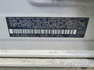 Zdjęcie 12 z 12 samochodu: 2004 LEXUS LS 430 VIN:JTHBN36F040140187 - miniatura
